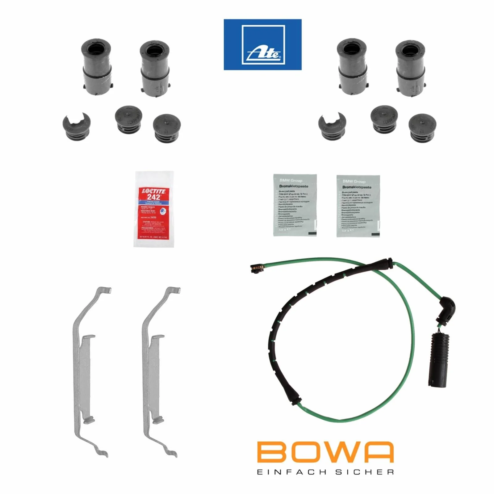 2006-08 BMW Z4 3.0Si Front Brake Pad Sensor Bushing Clip Paste Ate OEM Compound - Image 3