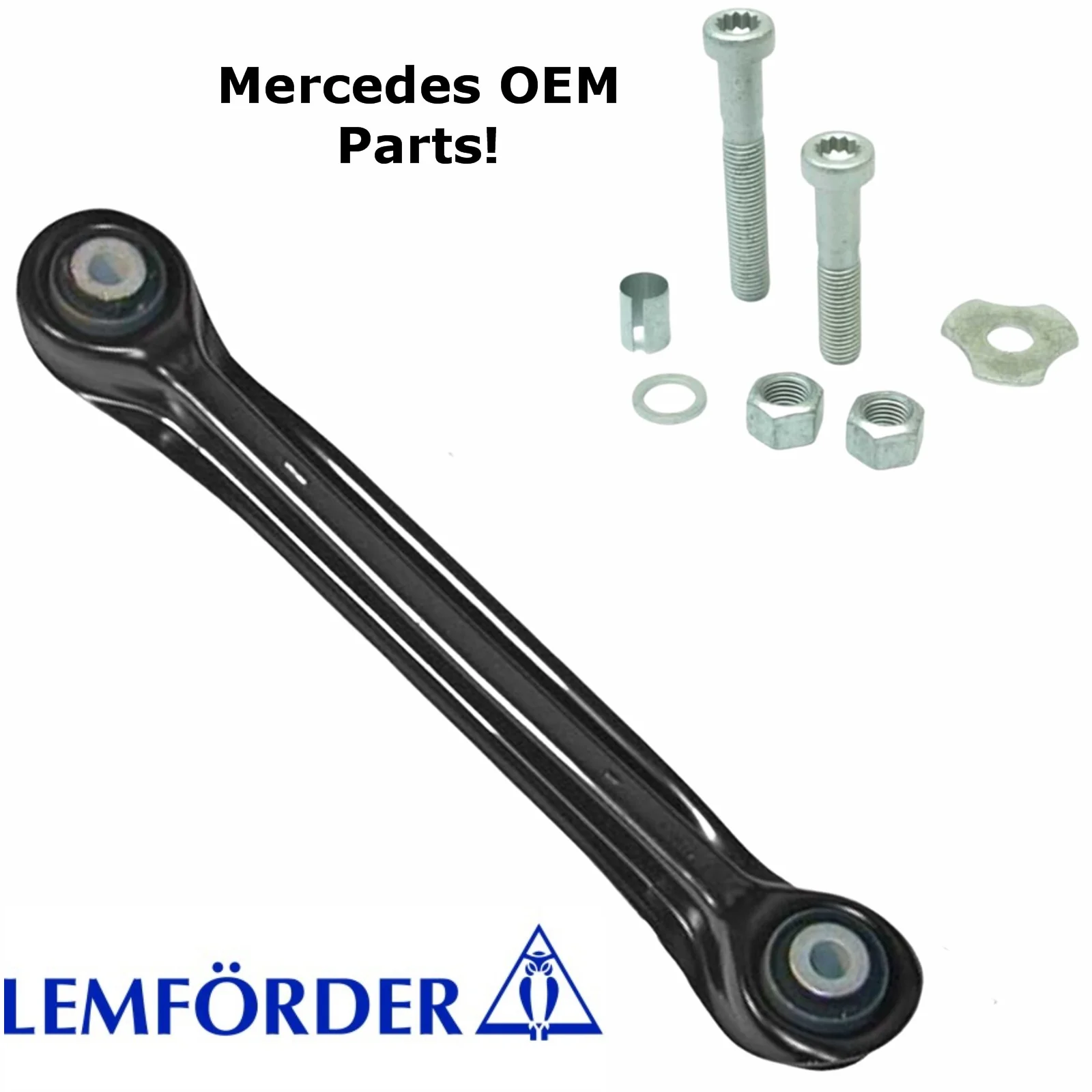 Left or Right Rear Suspension Strut Arm & Bolt Kit 1984-11 Mercedes Lemferder