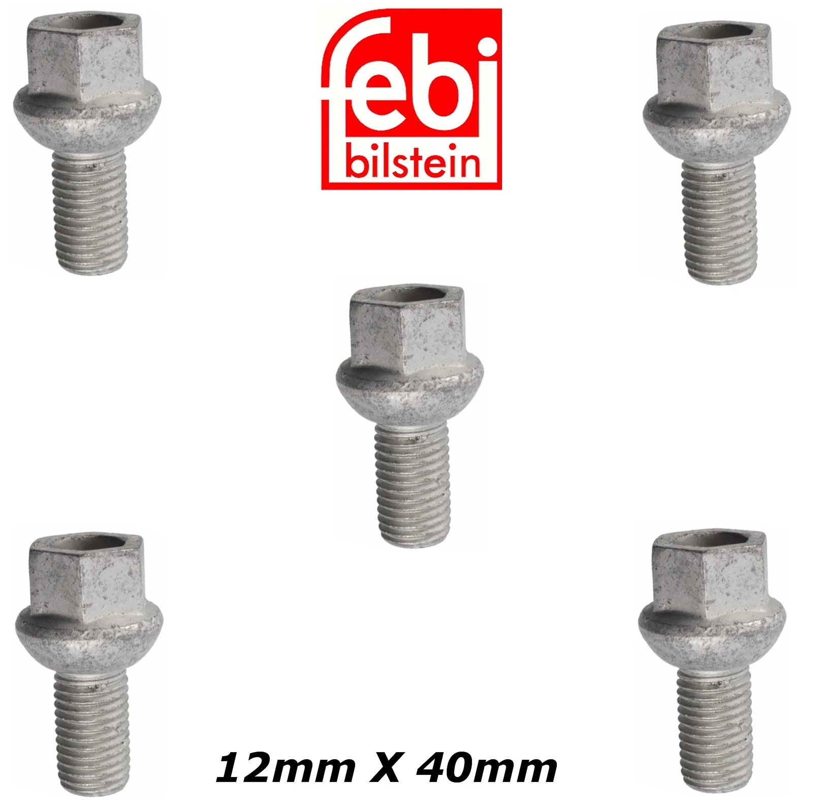 5 X Steel Wheel Lug Bolt 12mm X 40mm 60- 85 Mercedes 000 990 45 07 201 401 02 70 - Image 2