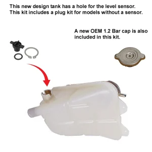 Alternative view of Radiator Coolant Overflow Tank Replacement Kit 1973-85 Mercedes W116 W123 W126