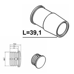 Alternative view of 85-86 Porsche 928 Front Brake Caliper Slide Pin & Bushing Cap Kit 928 351 949 00
