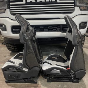Alternative view of 2024 BMW M3 M4 G80 G82 Carbon Bucket Seats White Carbon Fiber M Performance OEM